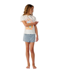 Girls Costa Del Sol Band T-Shirt in Bone