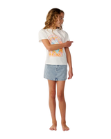 Girls Costa Del Sol Band T-Shirt in Bone
