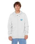 Wettie Passage Icon Zip Hoodie in Grey Marle