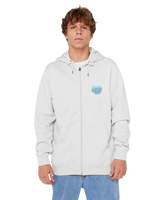 Wettie Passage Icon Zip Hoodie in Grey Marle