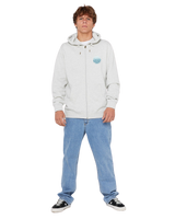 Wettie Passage Icon Zip Hoodie in Grey Marle