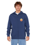 Wettie Passage Icon Zip Hoodie in Light Navy