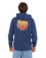 Wettie Passage Icon Zip Hoodie in Light Navy