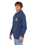 Wettie Passage Icon Zip Hoodie in Light Navy