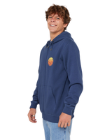 Wettie Passage Icon Zip Hoodie in Light Navy