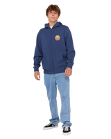 Wettie Passage Icon Zip Hoodie in Light Navy