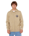 Wettie Passage Icon Zip Hoodie in Khaki Sand