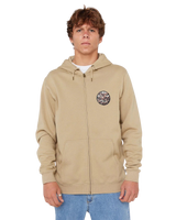 Wettie Passage Icon Zip Hoodie in Khaki Sand