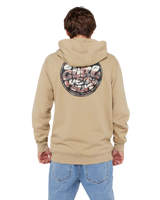 Wettie Passage Icon Zip Hoodie in Khaki Sand