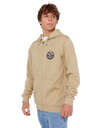 Wettie Passage Icon Zip Hoodie in Khaki Sand