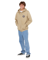 Wettie Passage Icon Zip Hoodie in Khaki Sand