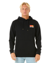 The Rip Curl Mens Surf Revival Fleece Hoodie in Black