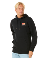 The Rip Curl Mens Surf Revival Fleece Hoodie in Black