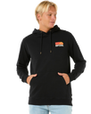 The Rip Curl Mens Surf Revival Fleece Hoodie in Black
