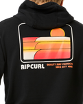 The Rip Curl Mens Surf Revival Fleece Hoodie in Black