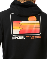 The Rip Curl Mens Surf Revival Fleece Hoodie in Black