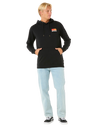 The Rip Curl Mens Surf Revival Fleece Hoodie in Black