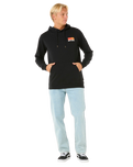 The Rip Curl Mens Surf Revival Fleece Hoodie in Black