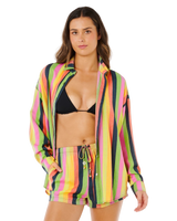 Neon Stripe Relaxed Shirt in Multi