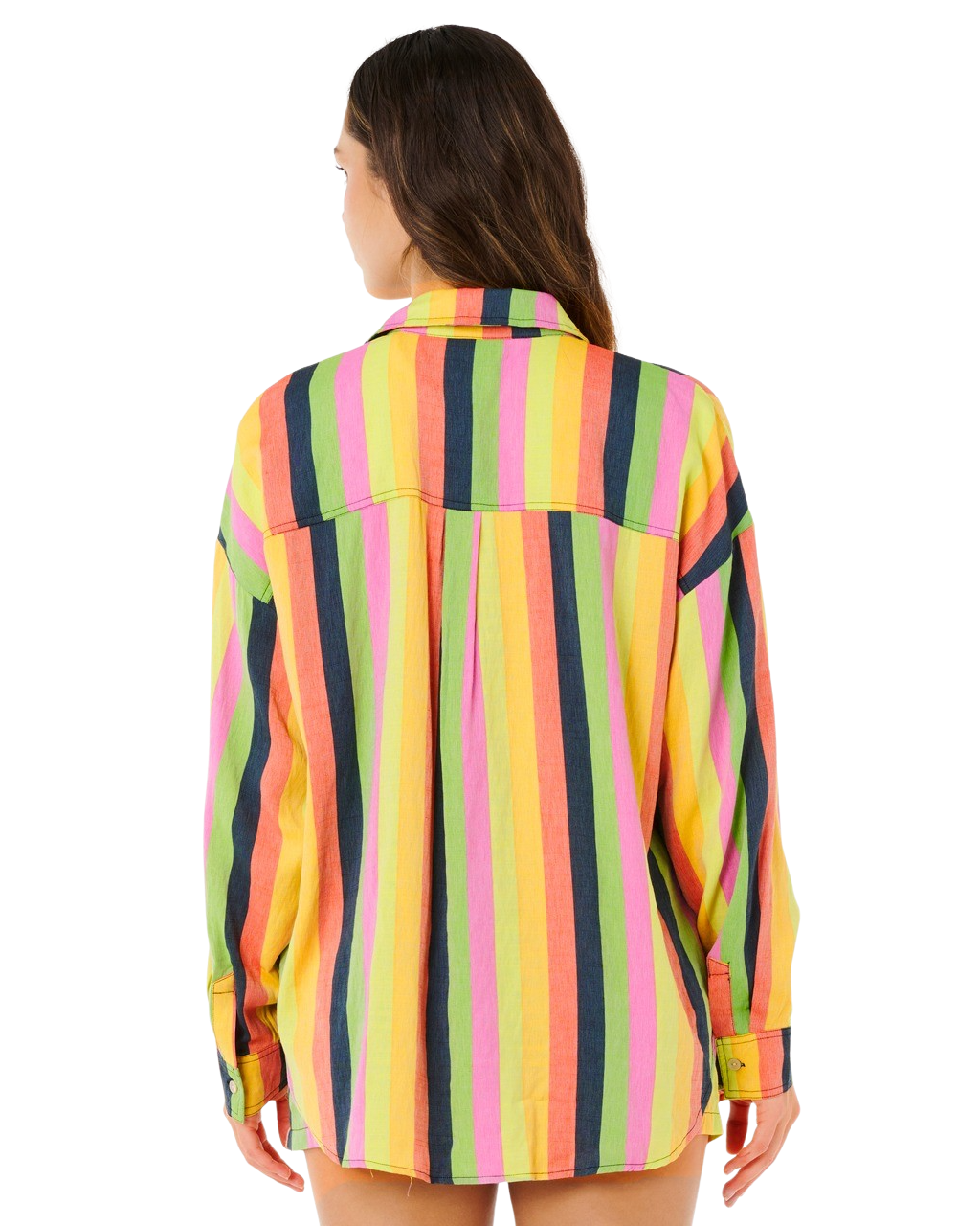 Neon Stripe Relaxed Shirt in Multi