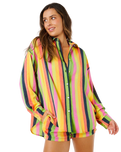 Neon Stripe Relaxed Shirt in Multi