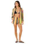 Neon Stripe Relaxed Shirt in Multi