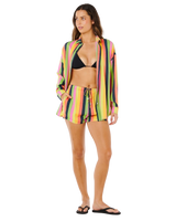 Neon Stripe Relaxed Shirt in Multi