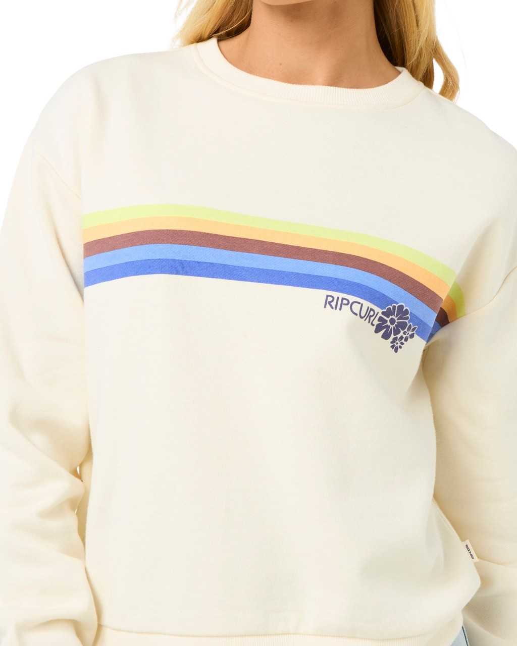The Rip Curl Womens Surfarama Relaxed Sweatshirt in Bone