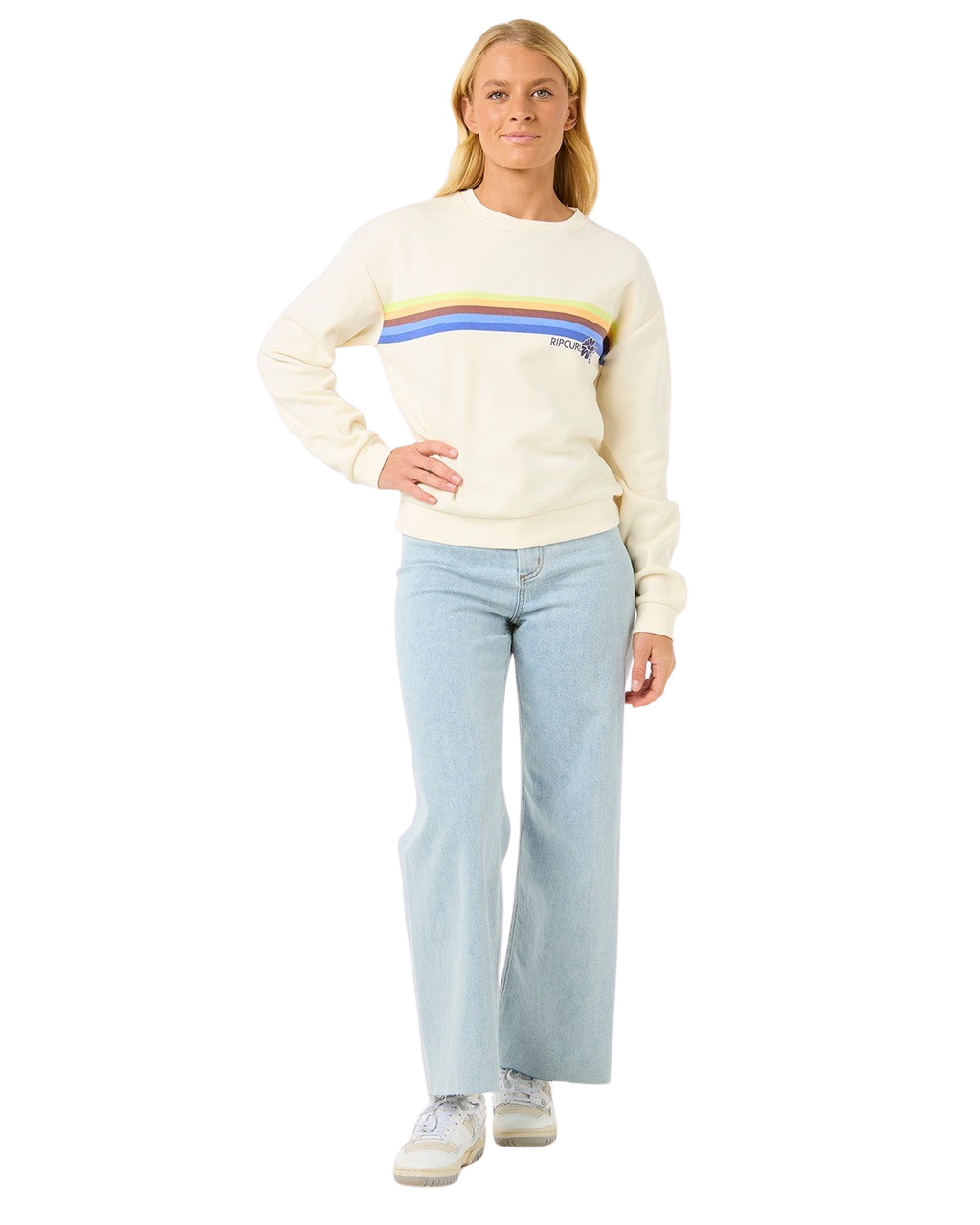 The Rip Curl Womens Surfarama Relaxed Sweatshirt in Bone