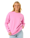 The Rip Curl Womens Hibiscus Diamond Heritage Sweatshirt in Pink
