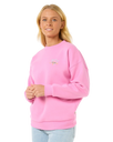 The Rip Curl Womens Hibiscus Diamond Heritage Sweatshirt in Pink
