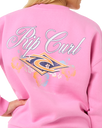 The Rip Curl Womens Hibiscus Diamond Heritage Sweatshirt in Pink