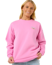 The Rip Curl Womens Hibiscus Diamond Heritage Sweatshirt in Pink
