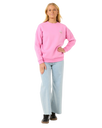 The Rip Curl Womens Hibiscus Diamond Heritage Sweatshirt in Pink