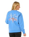 The Rip Curl Womens Hibiscus Diamond Heritage Sweatshirt in Blue