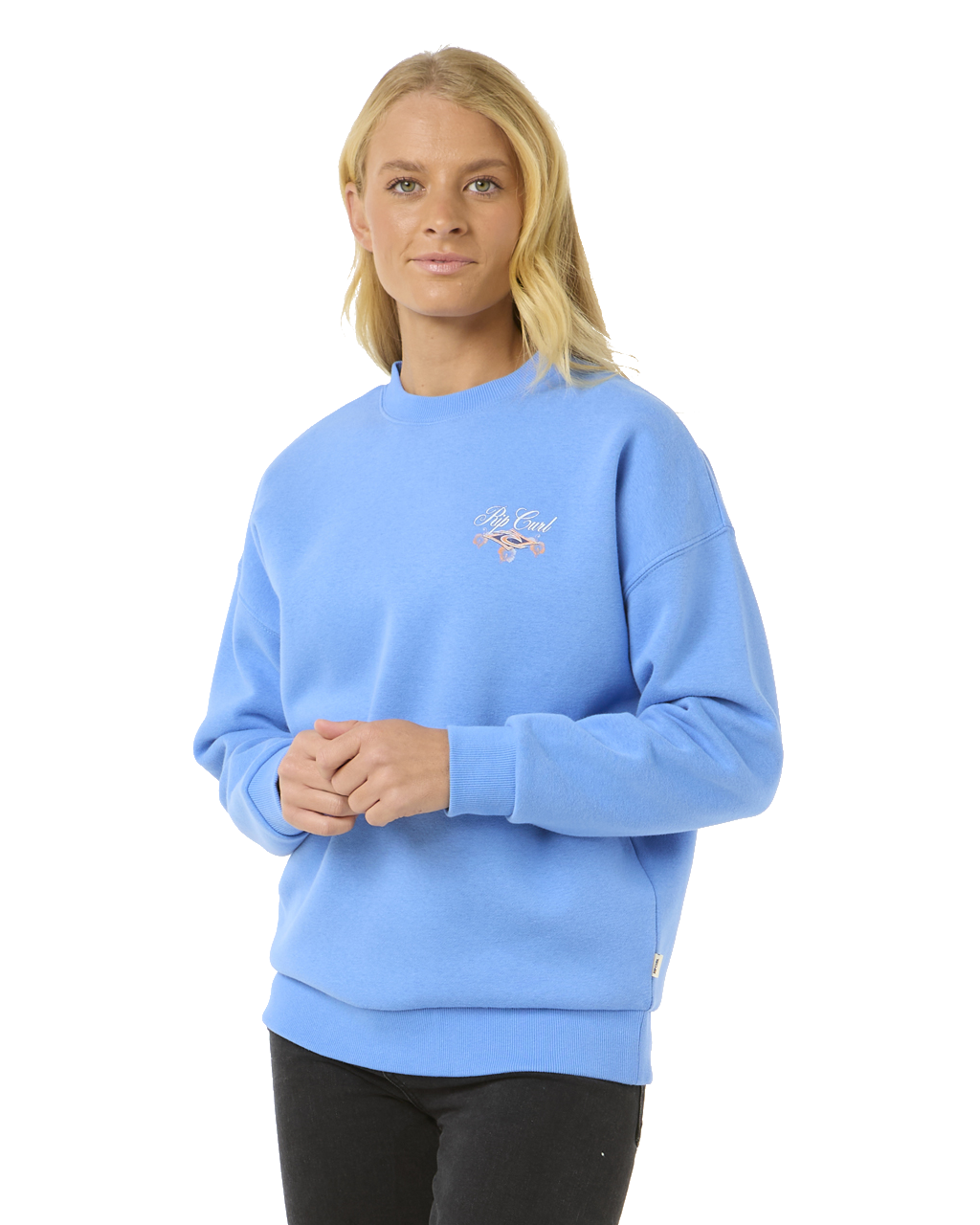 The Rip Curl Womens Hibiscus Diamond Heritage Sweatshirt in Blue