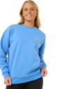 The Rip Curl Womens Hibiscus Diamond Heritage Sweatshirt in Blue