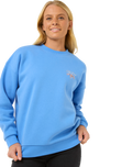 The Rip Curl Womens Hibiscus Diamond Heritage Sweatshirt in Blue