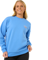 The Rip Curl Womens Hibiscus Diamond Heritage Sweatshirt in Blue