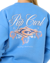 The Rip Curl Womens Hibiscus Diamond Heritage Sweatshirt in Blue