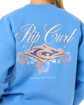 The Rip Curl Womens Hibiscus Diamond Heritage Sweatshirt in Blue