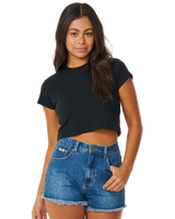 The Rip Curl Womens Classic Ribbed T-Shirt in Black