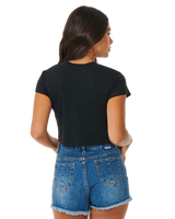 The Rip Curl Womens Classic Ribbed T-Shirt in Black