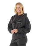 The Rip Curl Womens Varsity Hoodie in Washed Black