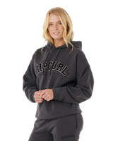 The Rip Curl Womens Varsity Hoodie in Washed Black