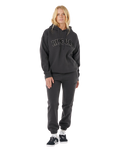 The Rip Curl Womens Varsity Hoodie in Washed Black