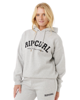 Varsity Hoodie in Grey Marle & Black