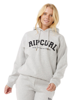 Varsity Hoodie in Grey Marle & Black