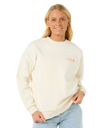 The Rip Curl Womens Ocean Tech Heritage Sweatshirt in Bone