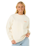 The Rip Curl Womens Ocean Tech Heritage Sweatshirt in Bone
